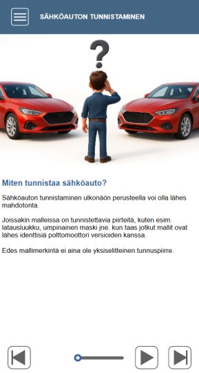 Piirroshahmo raapii päätä ja katsoo kaksi samanlaista autoa